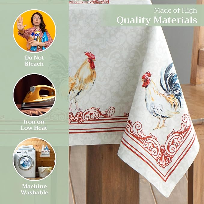 Maison d' Hermine Table Cloth Rectangle Table 100% Cotton 54 x 72 Inches - Image 3