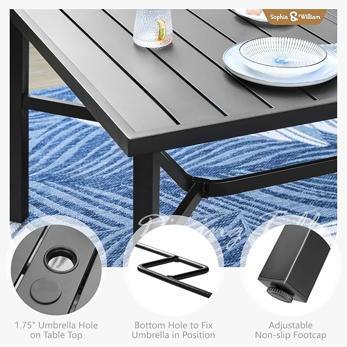 Sophia & William 9 Pieces Patio Dining Set - Image 3