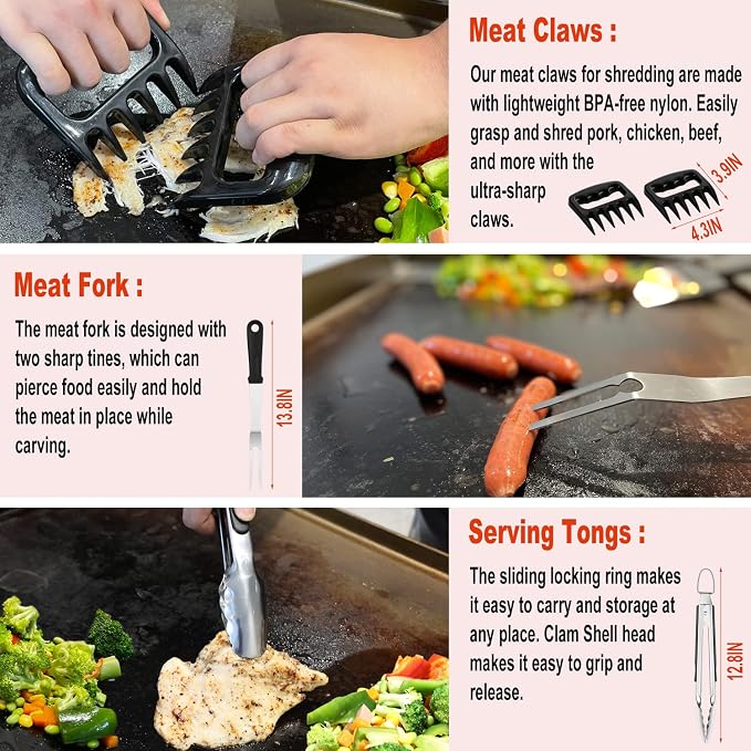 38PCS Flat Top Grill Accessories Set - Image 4