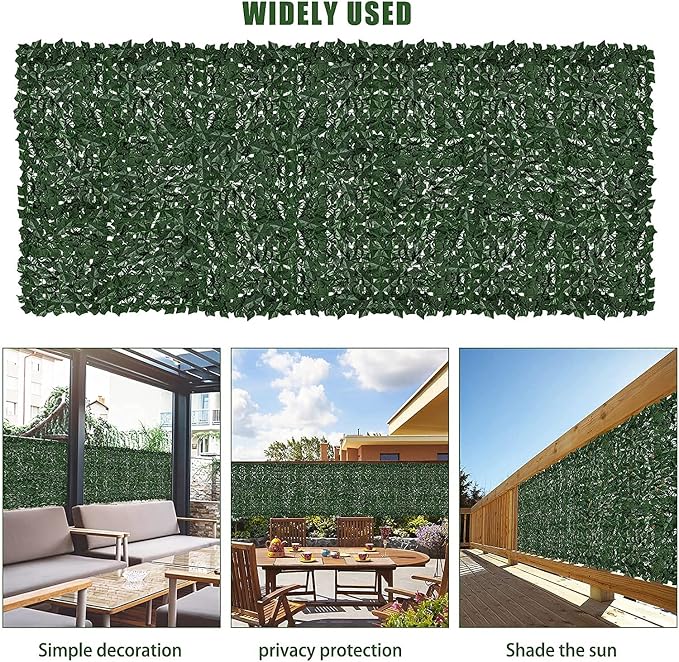 Faux Ivy Fence Privacy Screen Outdoor Expandable Artificial Greenery Roll Fake - Image 5