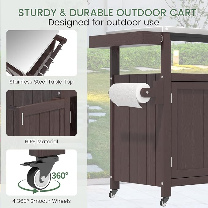 Weatherproof HIPS Outdoor Kitchen Island - Image 7