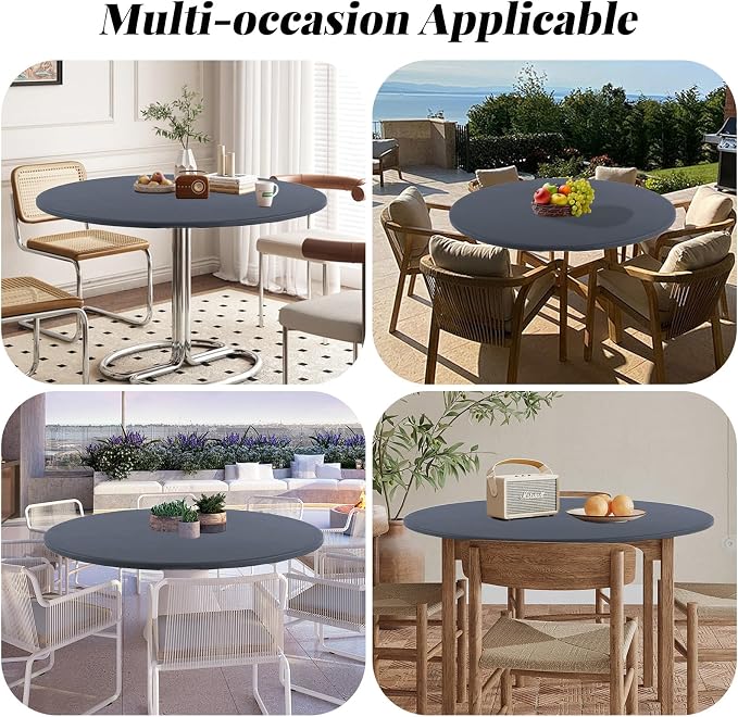 LURKA Round PU Leather Table Cover/Tablecloth - Image 5