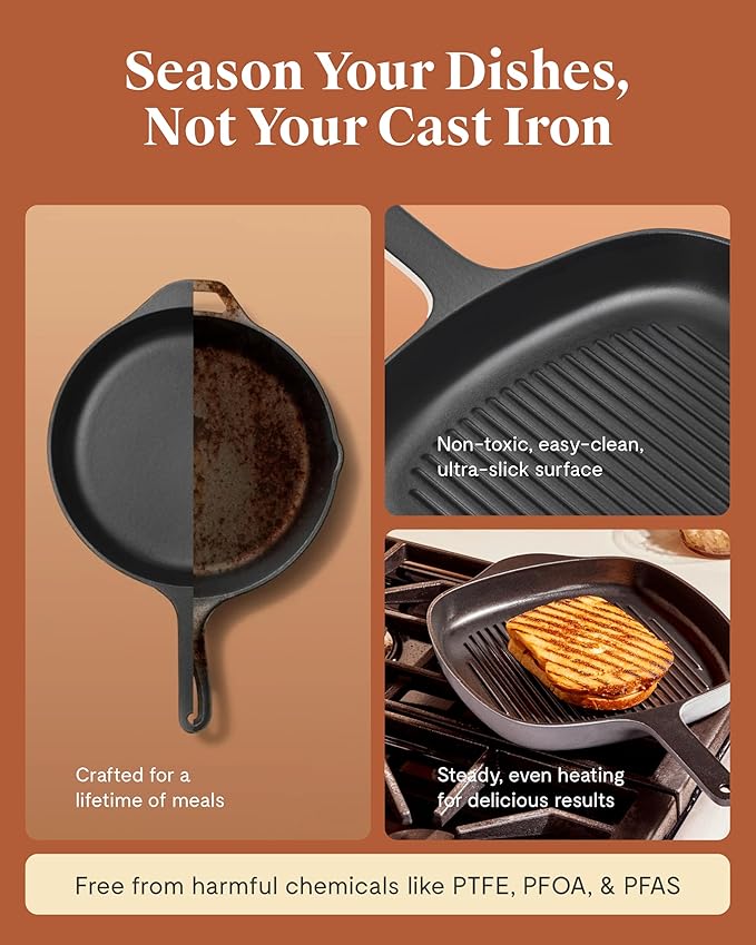 Caraway Enameled Cast Iron Grill Pan - Image 4