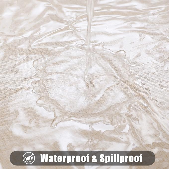 Smiry Rectangle Table Cloth 54x78 Inch, Waterproof Wipeable Vinyl Tablecloths - Image 2
