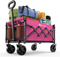 Collapsible Wagon with Wheels, 220 lbs Wagons Carts Foldable Wagon Cart with by Blomoba