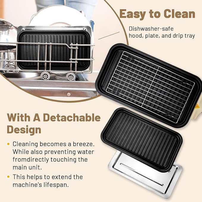 Pukomc Electric Indoor Grill, 2 in 1 Indoor Grills - Image 7