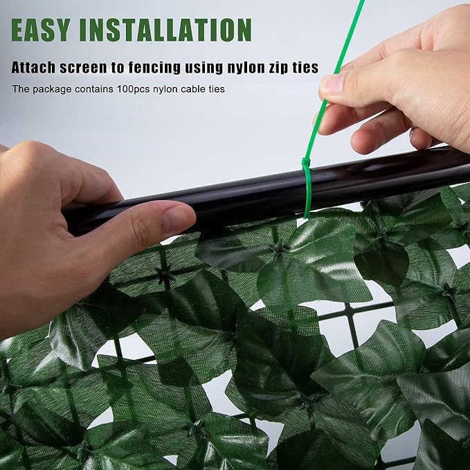 Faux Ivy Fence Privacy Screen Outdoor Expandable Artificial Greenery Roll Fake - Image 4