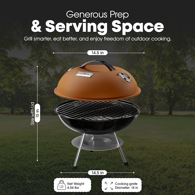 GasOne CG-14T – 14-inch Portable Barbecue Grill - Image 3