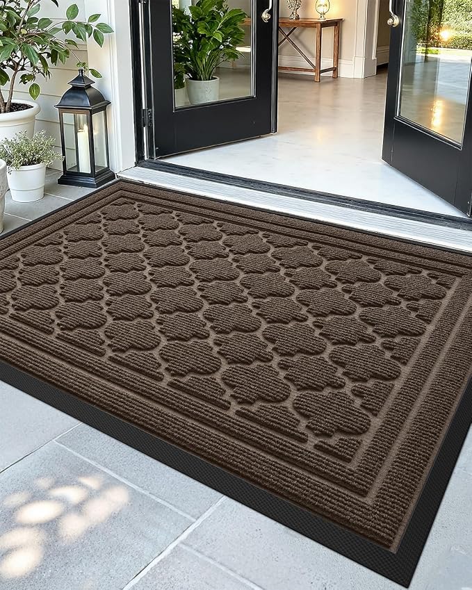 Color&Geometry Large Front Door Mat Outside Entrance, Heavy Duty Non Slip Low by COLORG