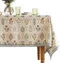 ISAENNE Designer Small Square Tablecloth, Western Linen Colorful Floral Indoor by Isaennehomedecoration