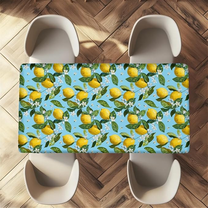 Rectangle Table Cloth Cover Waterproof Elastic Fitted Polyester Fitted - Image 5