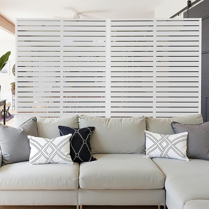 Metal Privacy Screen for Outdoor & Indoor Use, Free Standing Privacy Screen for - Image 7