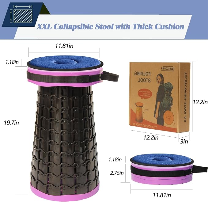 ALEVMOOM 2025 Upgraded XXL Collapsible Stool - Image 8
