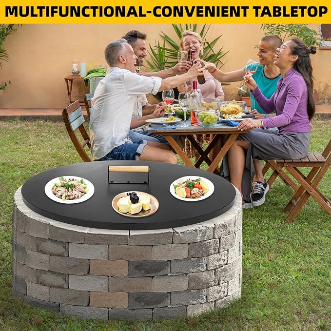 G GOOD GAIN Firepit Lid Round 30 Inch - Image 2