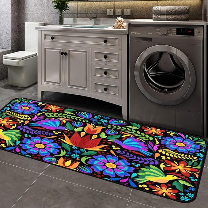Floral Mexican Birds Doormat Area Rugs Floor Mat - Image 3