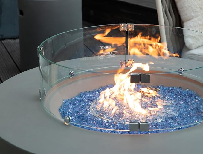 All Fire Table Pit Wind Screens and Stainless Steel Buner Lid from ELEMENTI | - Image 4