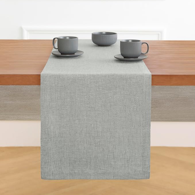 Solino Home Linen Table Runner 72 Inches Long - Image 2