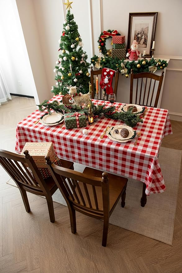 Waterproof Plaid Tablecloth Fabric - Image 3