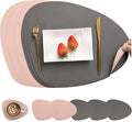 Myir JUN Placemats, Dual-Sided Placemats Waterproof Faux Leather Placemats Set by MyirJUN
