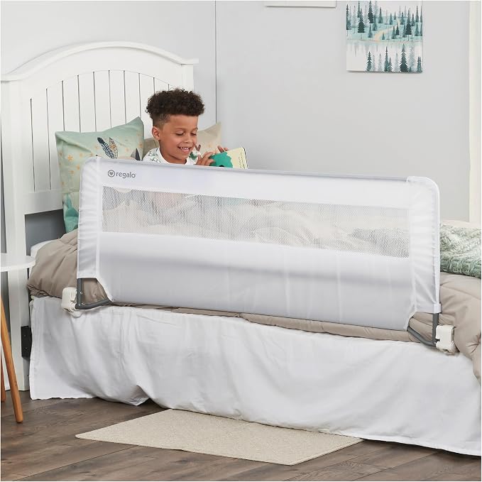 Regalo Swing Down 54-Inch Extra Long Bed Rail Guard, - Image 6