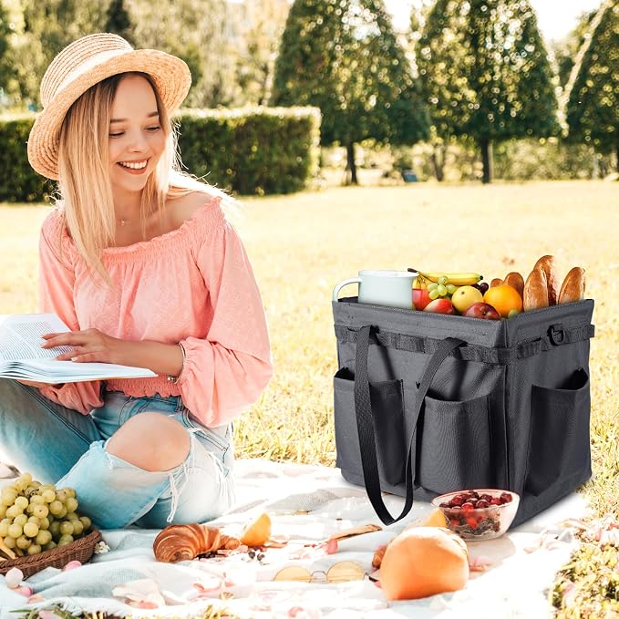 Car Trunk Organizer Multifunctional Storage Toolbox Carry Griddle, Large Grill - Image 5