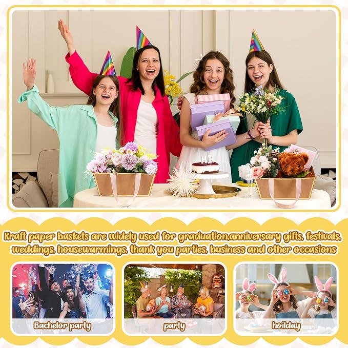 Pinkunn 48 Pcs Basket for Gifts Empty DIY Bulk Party Gift Basket Kit - Image 6