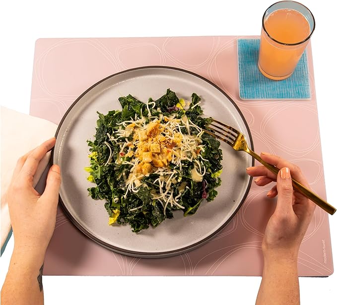 modern-twist 14 x 16 Silicone Placemat, PVC-Free Table Mat, Dishwasher Safe by ModernTwist