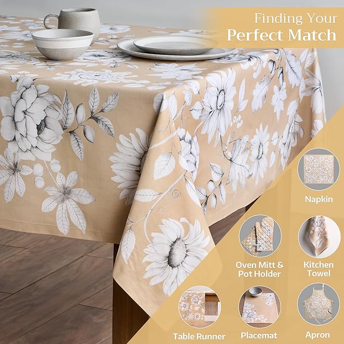 Maison d' Hermine Table Cloth Rectangle Table 100% Cotton 70 x 90 Inches Fall - Image 5