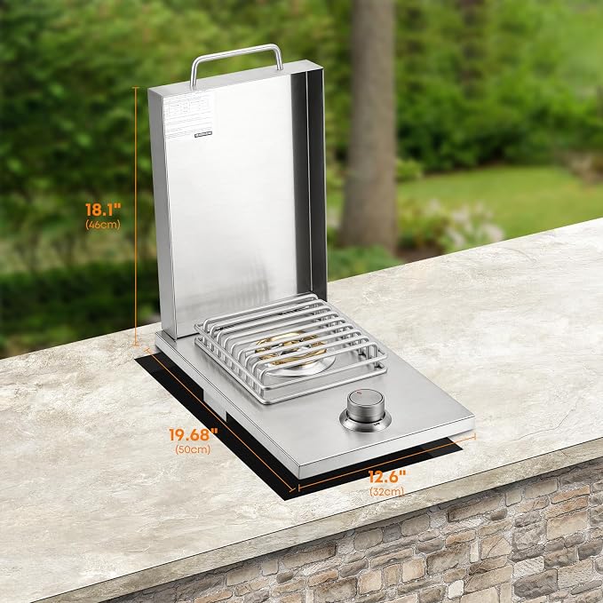 Hygrill Stainless Steel Built In Single Side Burner - Image 2