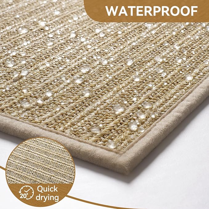 Front Door Mat 17"x30", Heavy Duty Waterproof Dirt Trapping Non-Slip Doormats - Image 5