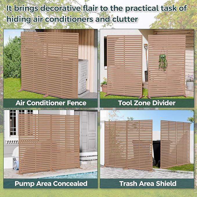 Privacy Fence Screen Outdoor Freestanding Privacy Panel, Room/Garden Divider - Image 6
