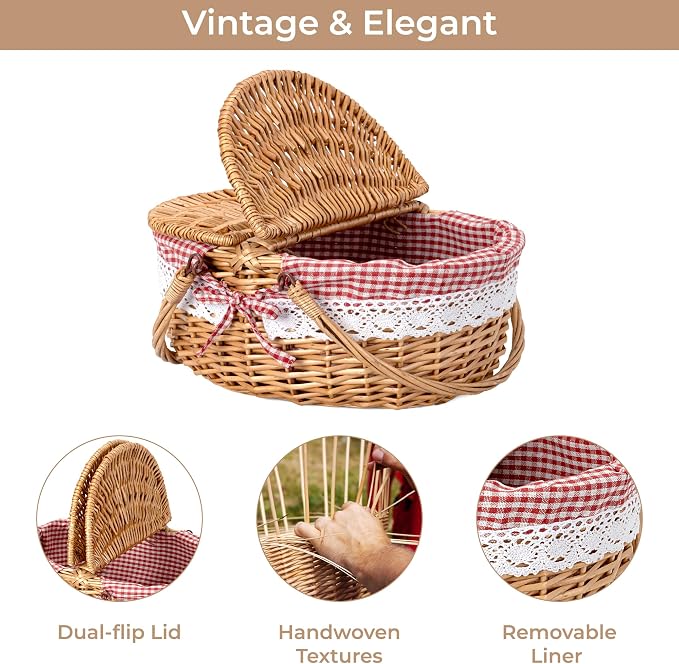 GRANNY SAYS Picnic Basket, Wicker Basket - Image 6