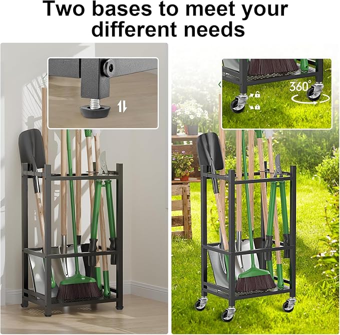 Garden Tool Organizer, Metal Yard Tool Tower Rack - Image 5