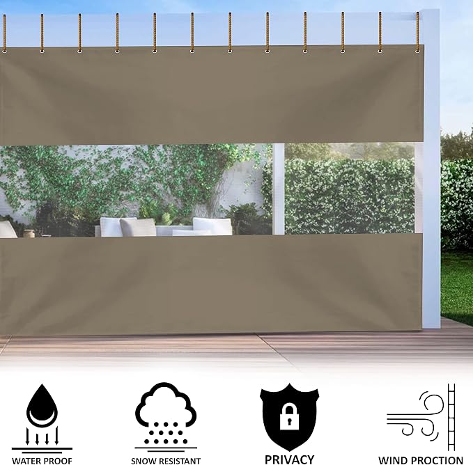 Covers & all Outdoor Clear Panel Curtain, 12 oz Vinyl Outdor Curtains - Image 3