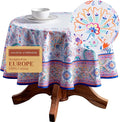 Maison d' Hermine Table Cloth Round Table 100% Cotton 63 Inches Tablecloth by MaisondHermine