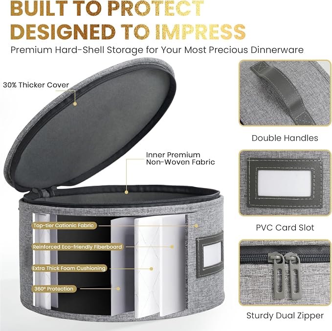 HOMELUX THEORY Plate Storage Box, Kitchen Storage Bins - Image 4