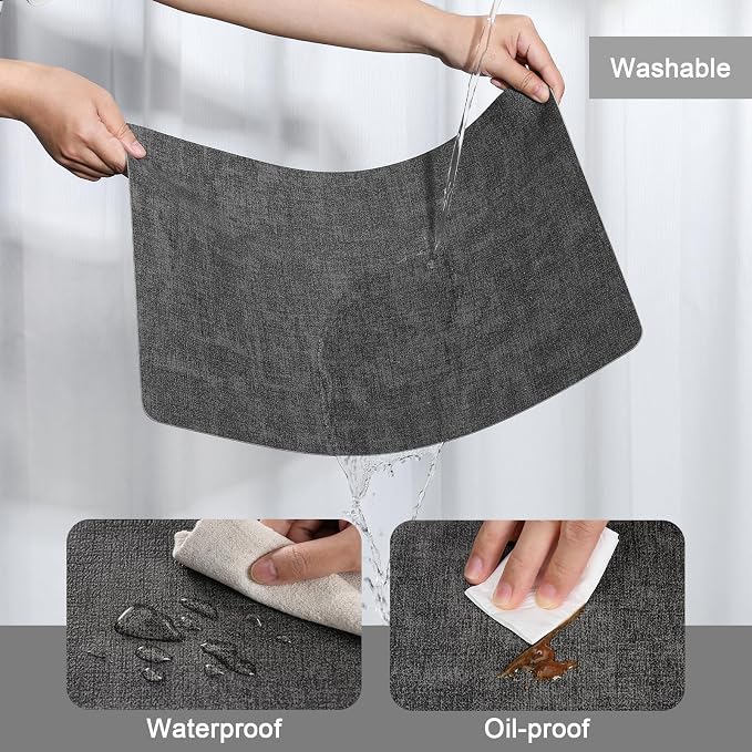 Myir JUN Placemats Dual Sided, Faux Leather Place Mats Set of 8 Indoor Placemats - Image 4