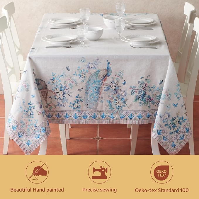 Maison d' Hermine Premium Table Cloth Rectangle Table 100% Combed Cotton 120 x - Image 2
