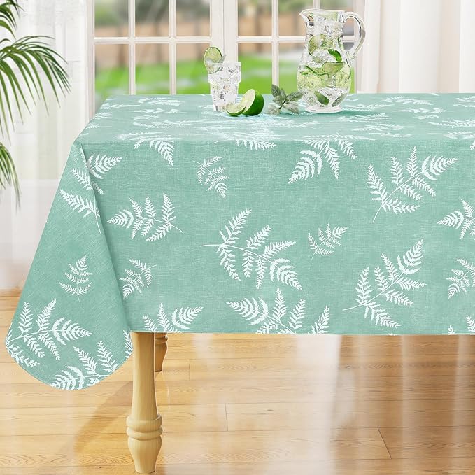misaya Rectangle Waterproof Vinyl Table Cloth, Wipeable Tablecloth by misaya