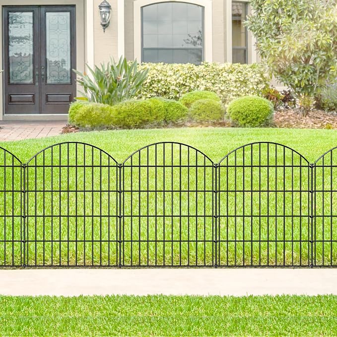 Metal Garden Fence 36in x 18.7ft, 8 Panels +9 Stakes Dog Fence Border Fence - Image 6