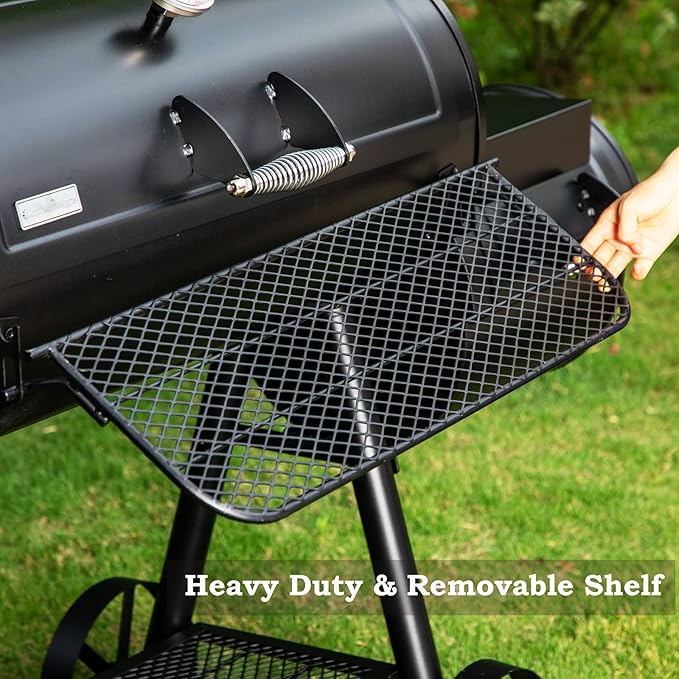 Sophia & William Heavy-Duty Charcoal Outdoor Smoker Grills, Extra Large Offset - Image 5