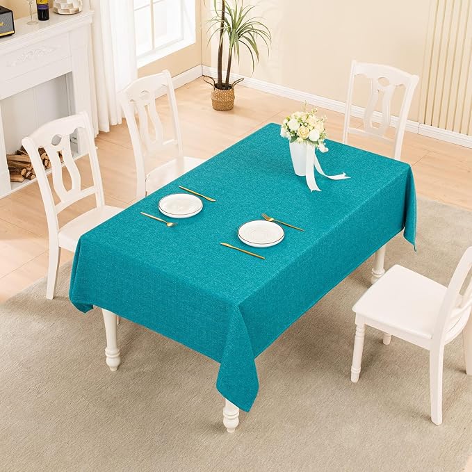 BALCONY & FALCON Small Square Tablecloth Washable Wrinkle Resistant and Water - Image 5