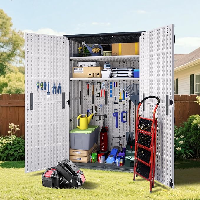 Greesum Outdoor Storage Cabinet Without Shelves, 45 cu.ft Outdoor Waterproof - Image 7