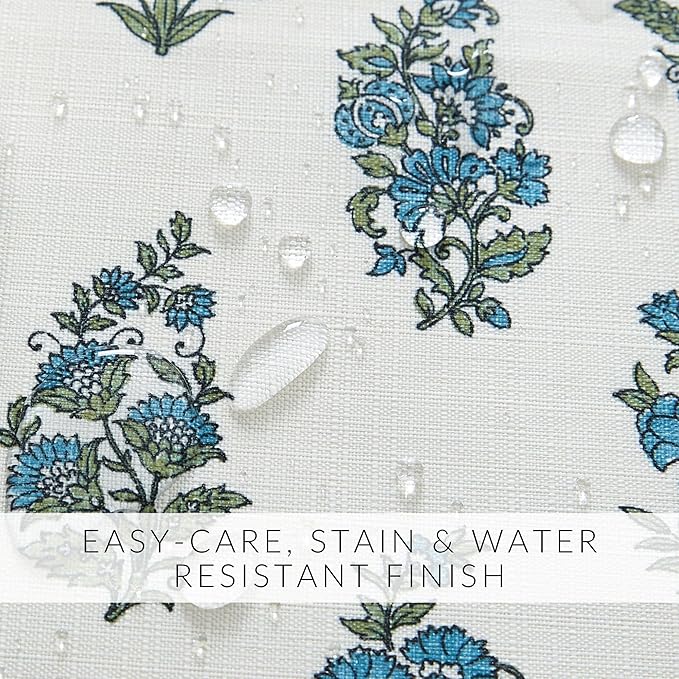 Elrene Home Fashions Tropez Paisley Block Print Coastal Stain & Water Resistant - Image 4