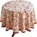 ISAENNE Designer French Linen Small Round Tablecloth, Durable Home Decor by Isaennehomedecoration