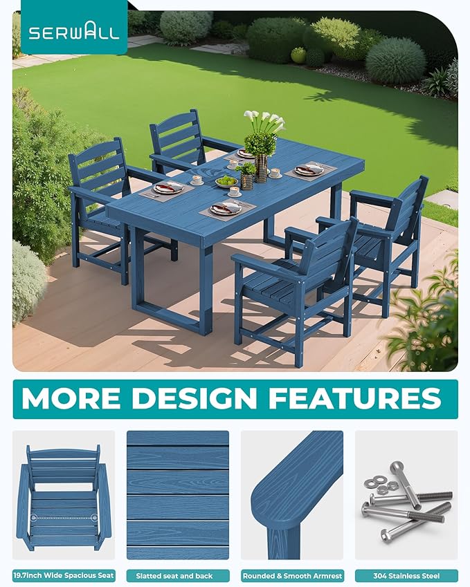 SERWALL HDPE Outdoor Dining Set - Image 4