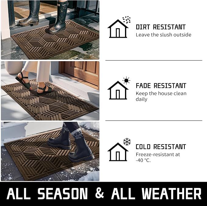 Yimobra Door Mats Outdoor 29.5x17, All-Season Waterproof Outdoor Mats - Image 3