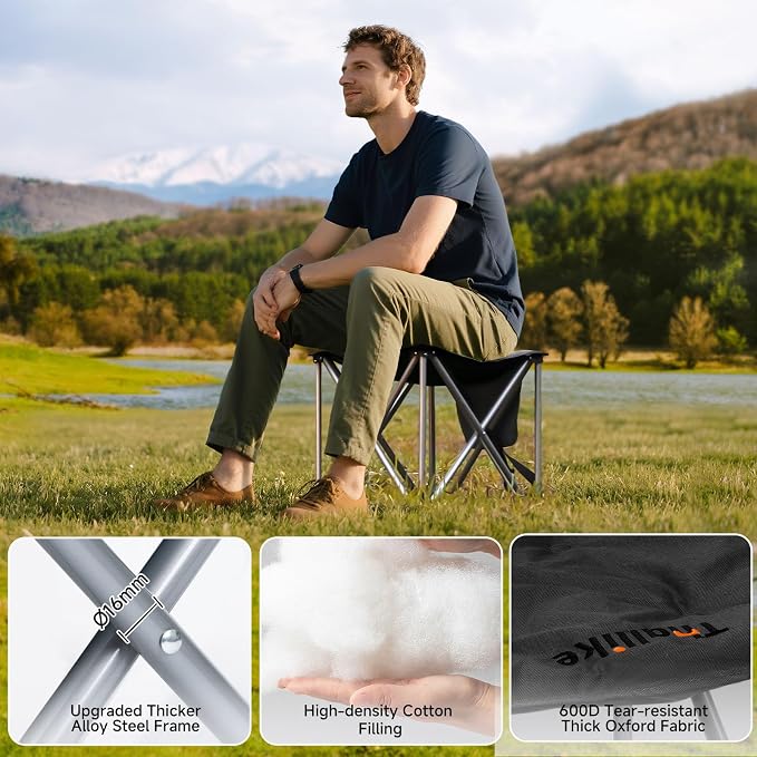 Upgraded Padded Camping Stool - Image 5
