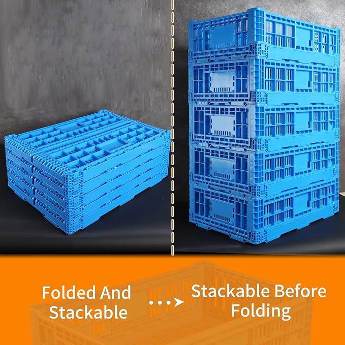 Collapsible Storage Bin Containe，52 Liter Transferheavy duty plastic storage box - Image 6