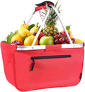 Picnic Basket, SIYUAN Collapsible Shopping Basket 24L Portable Grocery Basket by SIYUAN